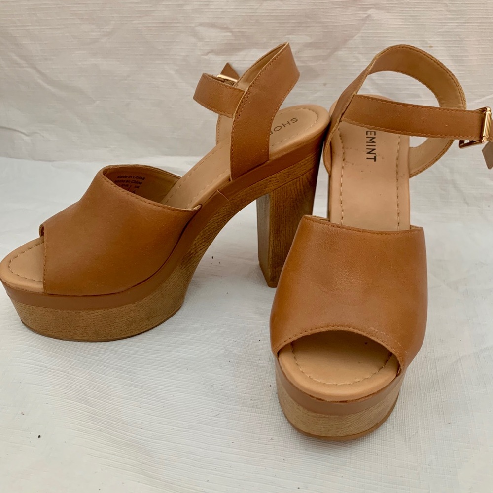 Beige Platform Sandals